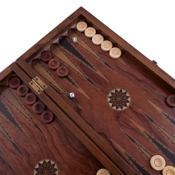 Helena Wood Art, Handgefertigtes Hochwertiges Backgammon Spiel aus Holz, Tavla, 100% Holz, Deluxe Edition, TricTrac, 50 x 23 cm – Bild 4