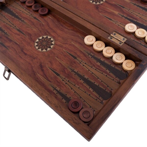 Helena Wood Art, Handgefertigtes Hochwertiges Backgammon Spiel aus Holz, Tavla, 100% Holz, Deluxe Edition, TricTrac, 50 x 23 cm – Bild 3
