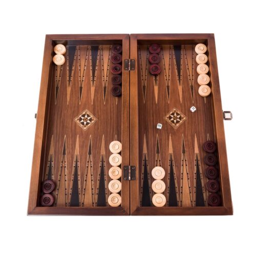Helena Wood Art, Handgefertigtes Hochwertiges Backgammon Spiel aus Holz, Tavla, 100% Holz, Deluxe Edition, TricTrac, 43 x 20 cm