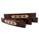 Helena Wood Art, Handgefertigtes Oval Rummy Set aus Holz inklusive Tasche, Okey Takimi, 100% Holz, Luxus Edition – Bild 4
