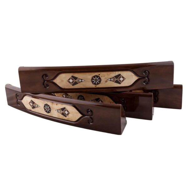 Helena Wood Art, Handgefertigtes Oval Rummy Set aus Holz inklusive Tasche, Okey Takimi, 100% Holz, Luxus Edition – Bild 4