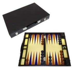 Helena Wood Art, Hochwertiges Backgammon Spiel Set, Tavla, Turnier Edition, TricTrac, 56 x 37 cm